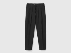 Joggers in stretch cotton