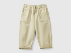 Joggers with cotton blend with drawstring