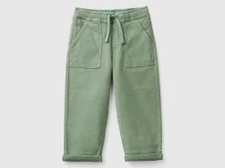 Joggers with cotton blend with drawstring