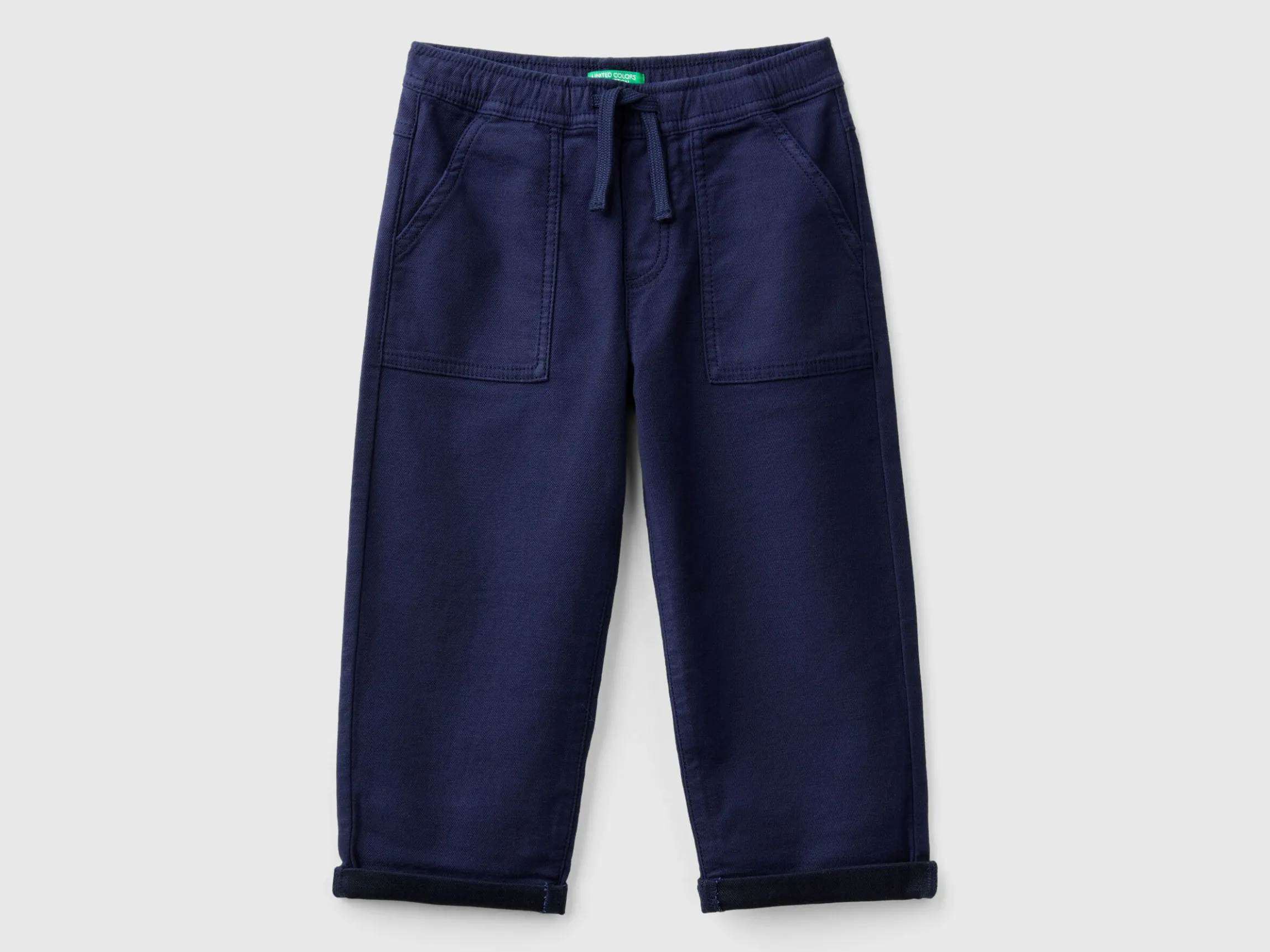 Joggers with cotton blend with drawstring