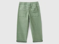 Joggers with cotton blend with drawstring