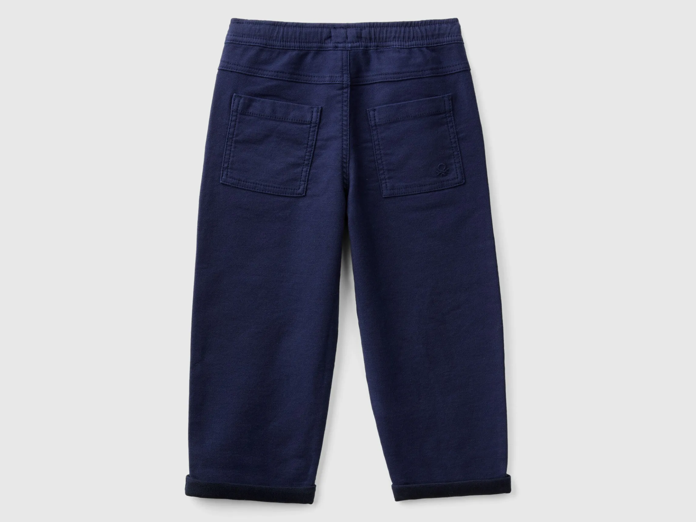 Joggers with cotton blend with drawstring