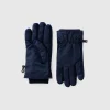 Knit and nylon gloves