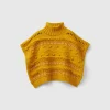 Knit cape with lurex