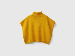 Knit cape with lurex
