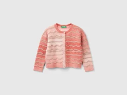 Knit cardigan with lurex