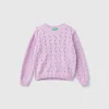 Knit chenille sweater
