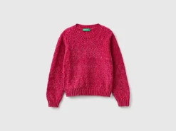 Knit chenille sweater