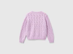 Knit chenille sweater