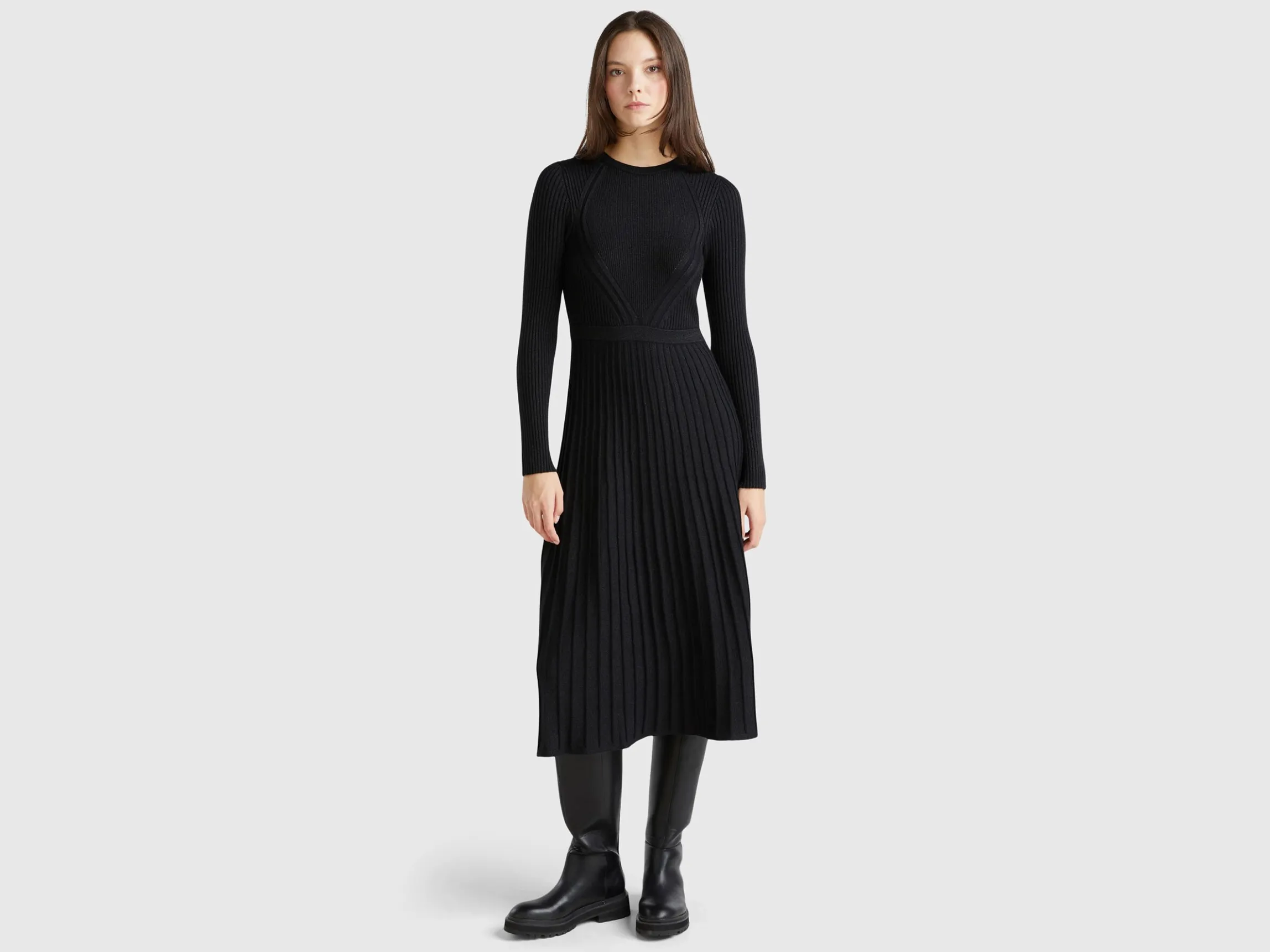 Knit dress with lurex