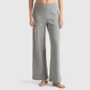 Knit effect trousers