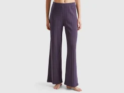 Knit effect trousers