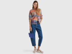 Knit jacket in multicolor wool blend