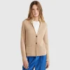 Knit jacket in wool and cashmere blend