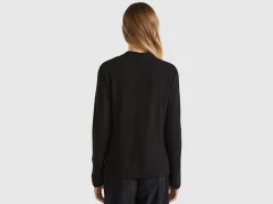 Knit jacket in wool and cashmere blend