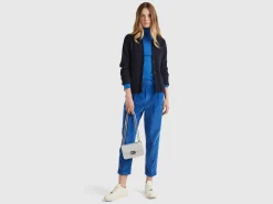 Knit jacket in wool and cashmere blend