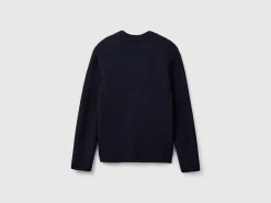Knit jacket in wool and cashmere blend