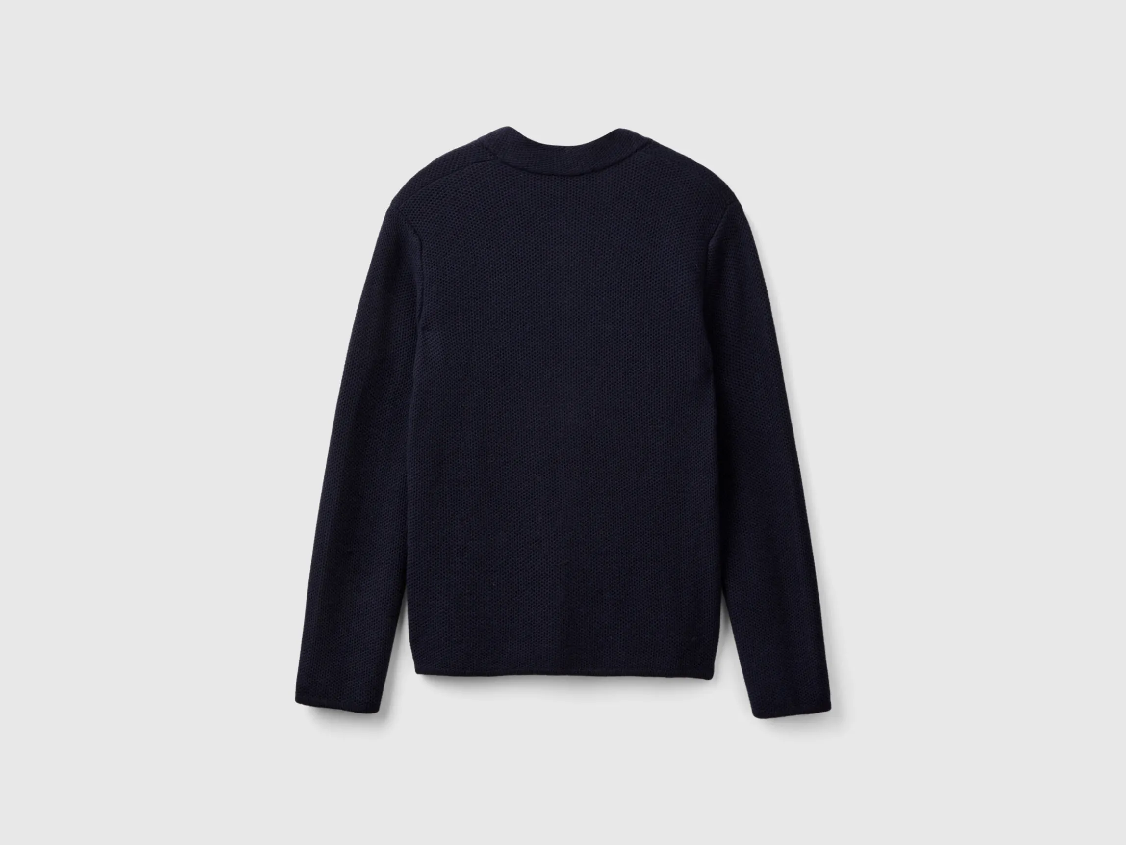 Knit jacket in wool and cashmere blend