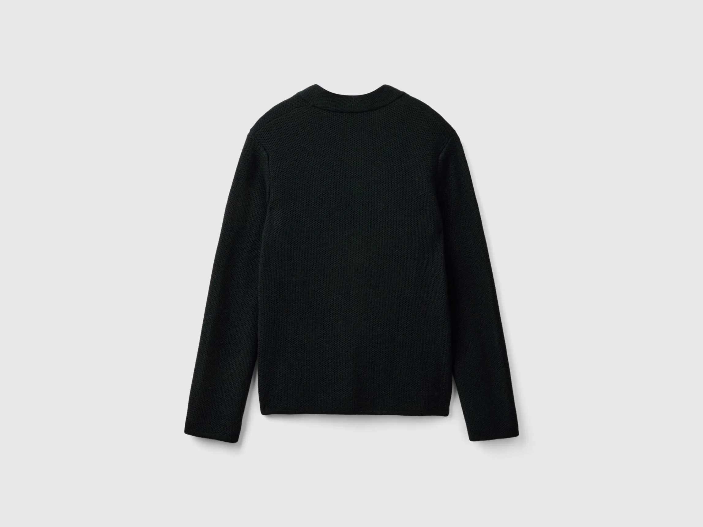 Knit jacket in wool and cashmere blend