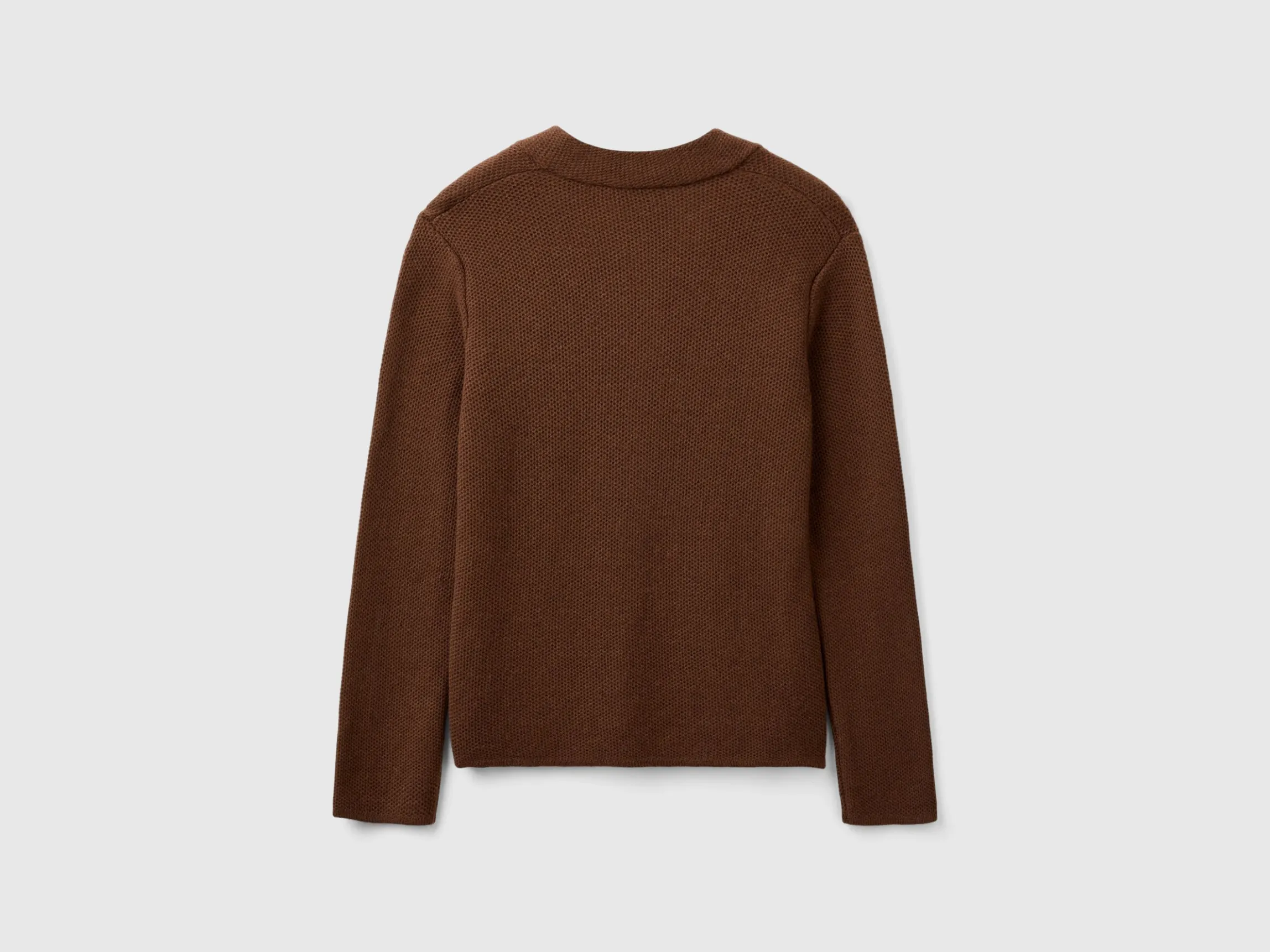 Knit jacket in wool and cashmere blend