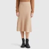 Knit midi skirt