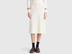 Knit midi skirt