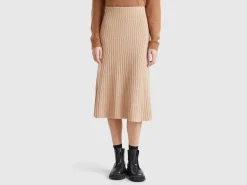 Knit midi skirt