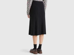Knit midi skirt