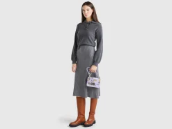 Knit midi skirt