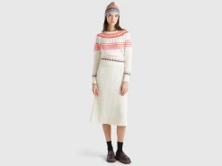Knit midi skirt