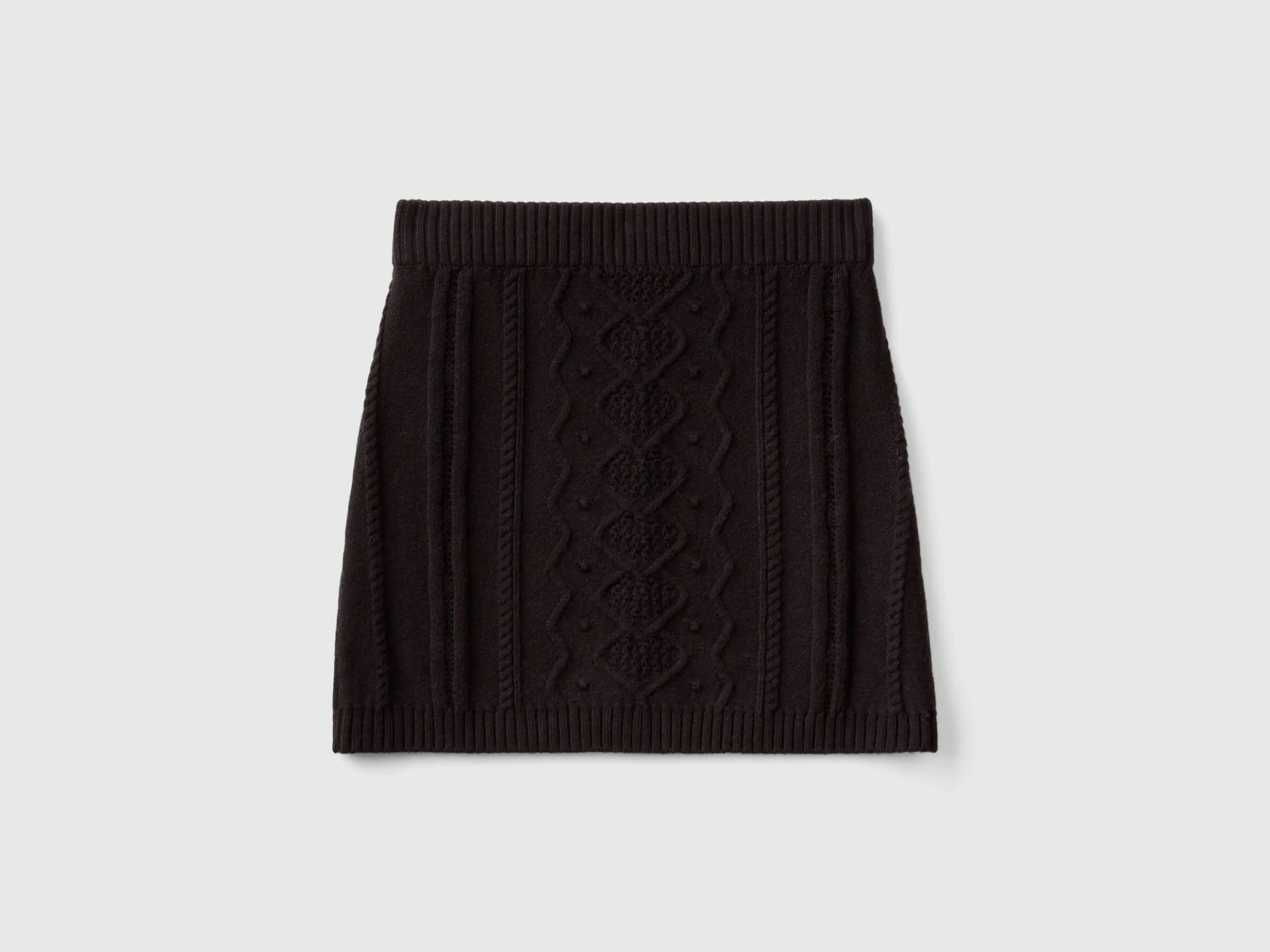 Knit mini skirt