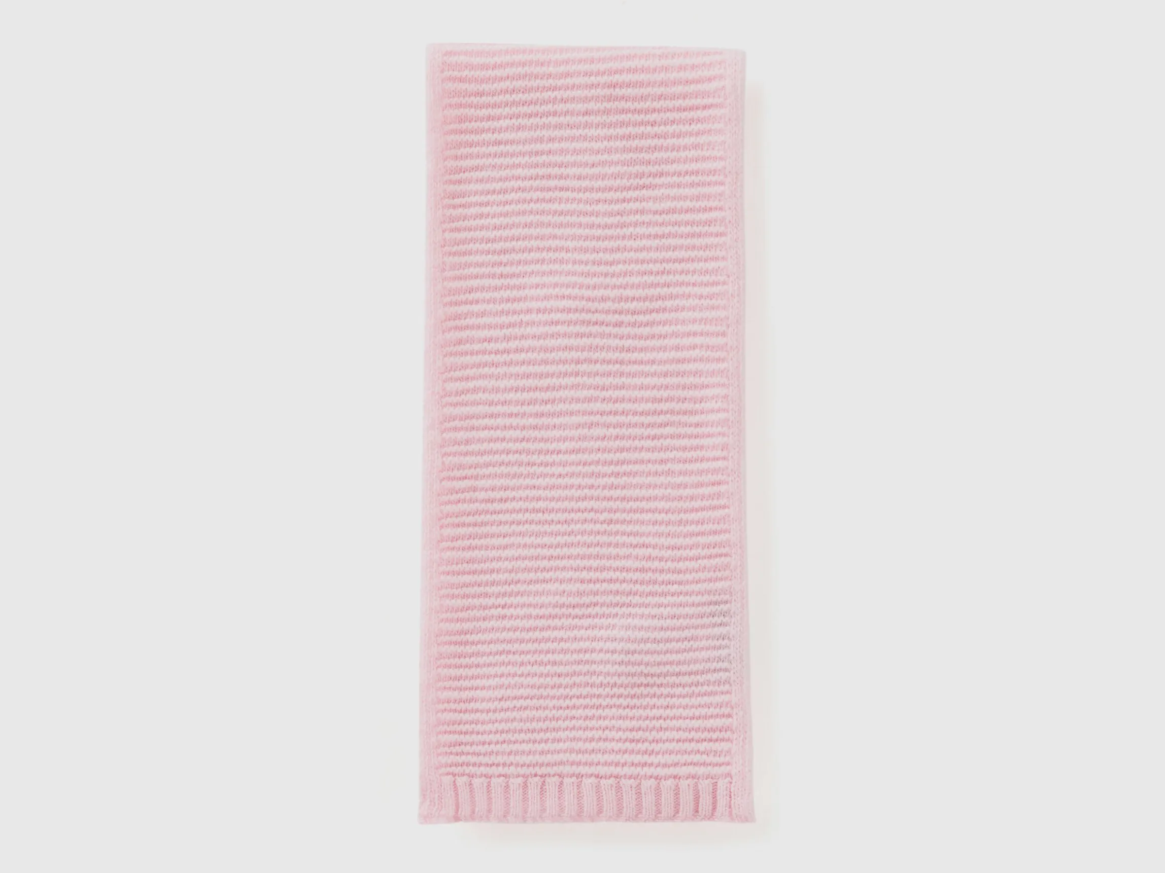 Knit scarf in stretch wool blend