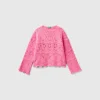 Lace look sweater