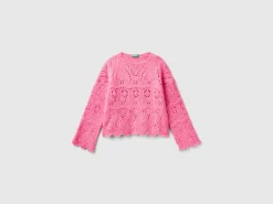 Lace look sweater