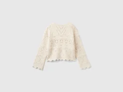 Lace look sweater