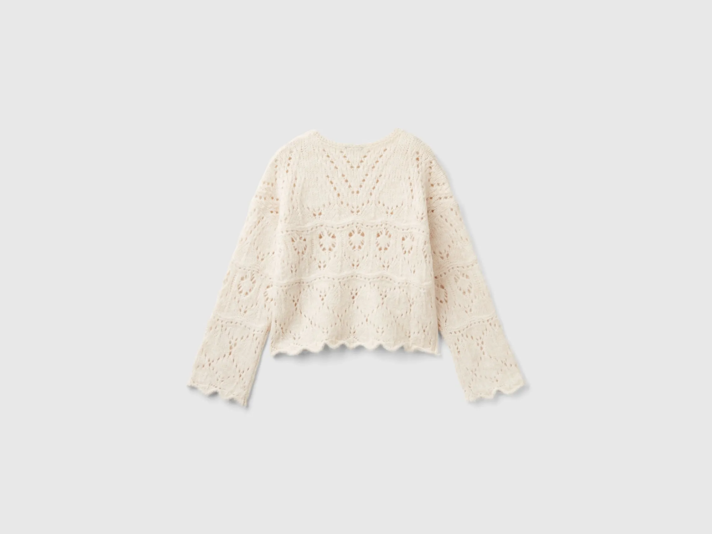 Lace look sweater