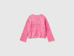 Lace look sweater