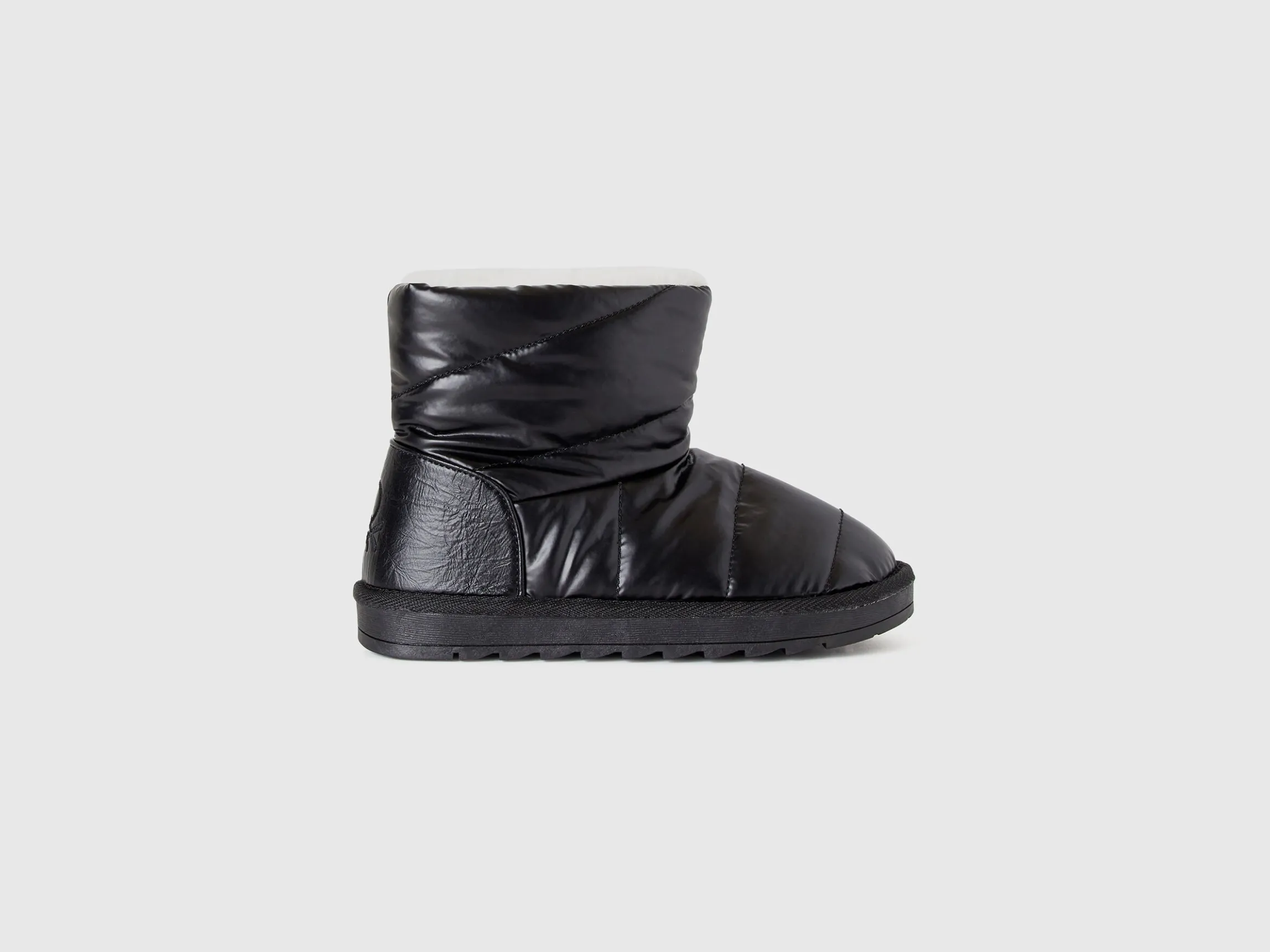 Laminated effect ankle boots