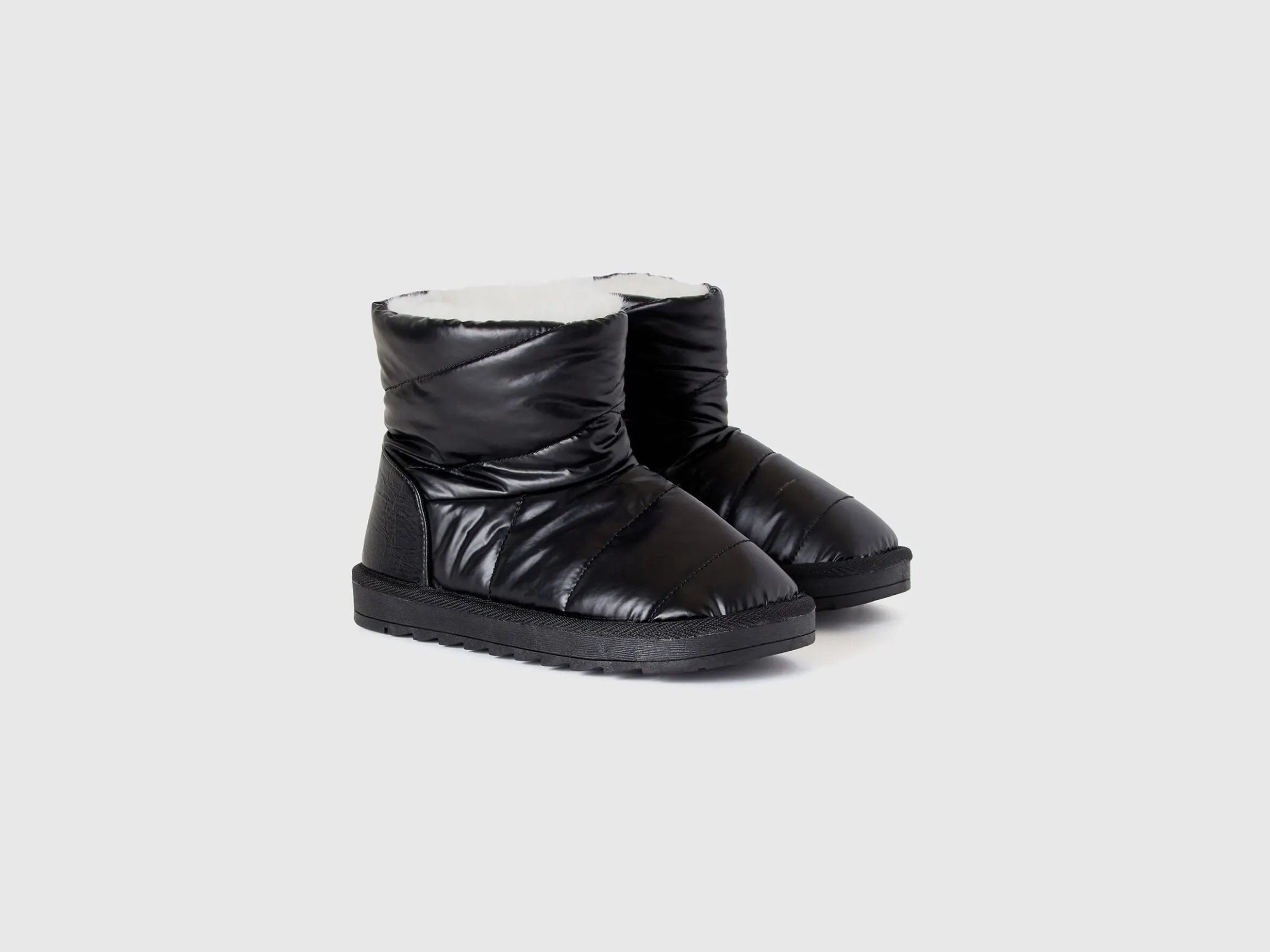 Laminated effect ankle boots