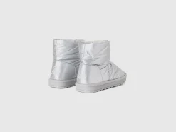 Laminated effect ankle boots