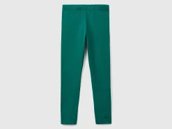 Leggings in stretch cotton with logo