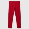 Leggings in stretch cotton with logo
