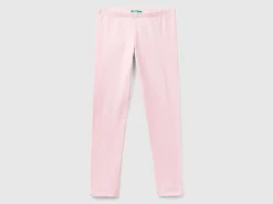 Leggings in stretch cotton with logo