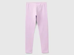 Leggings in stretch cotton with logo