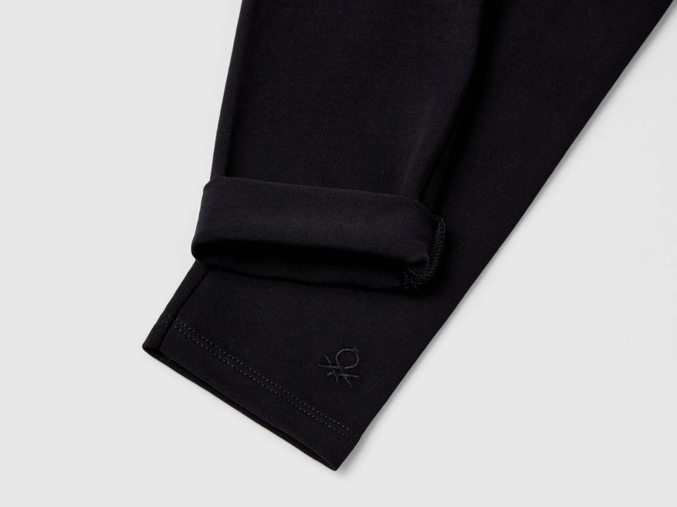Leggings in stretch cotton with logo