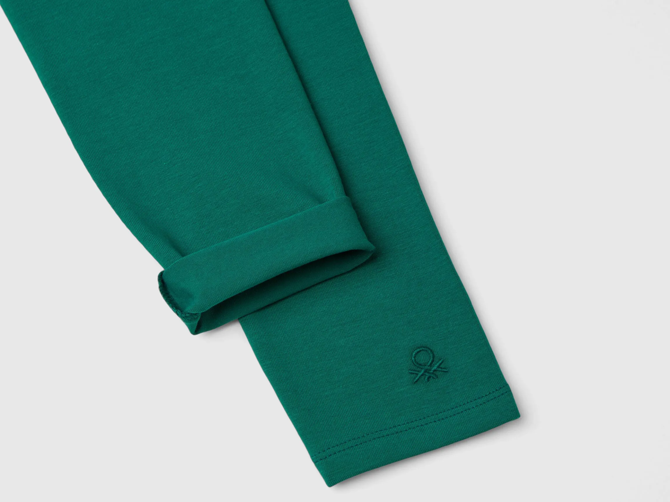 Leggings in stretch cotton with logo