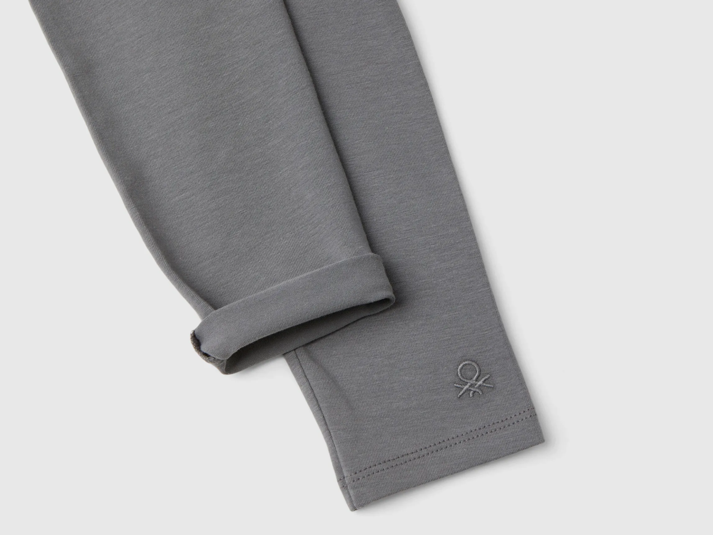 Leggings in stretch cotton with logo
