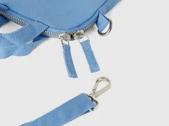 Light blue cell phone holder in pure cotton