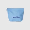Light blue clutch in pure cotton