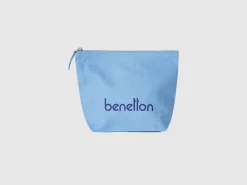 Light blue clutch in pure cotton